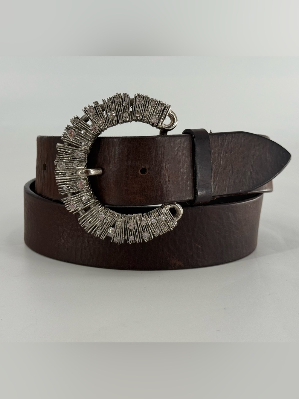 Stuart Weitzman Brown Italian Leather Belt M/L